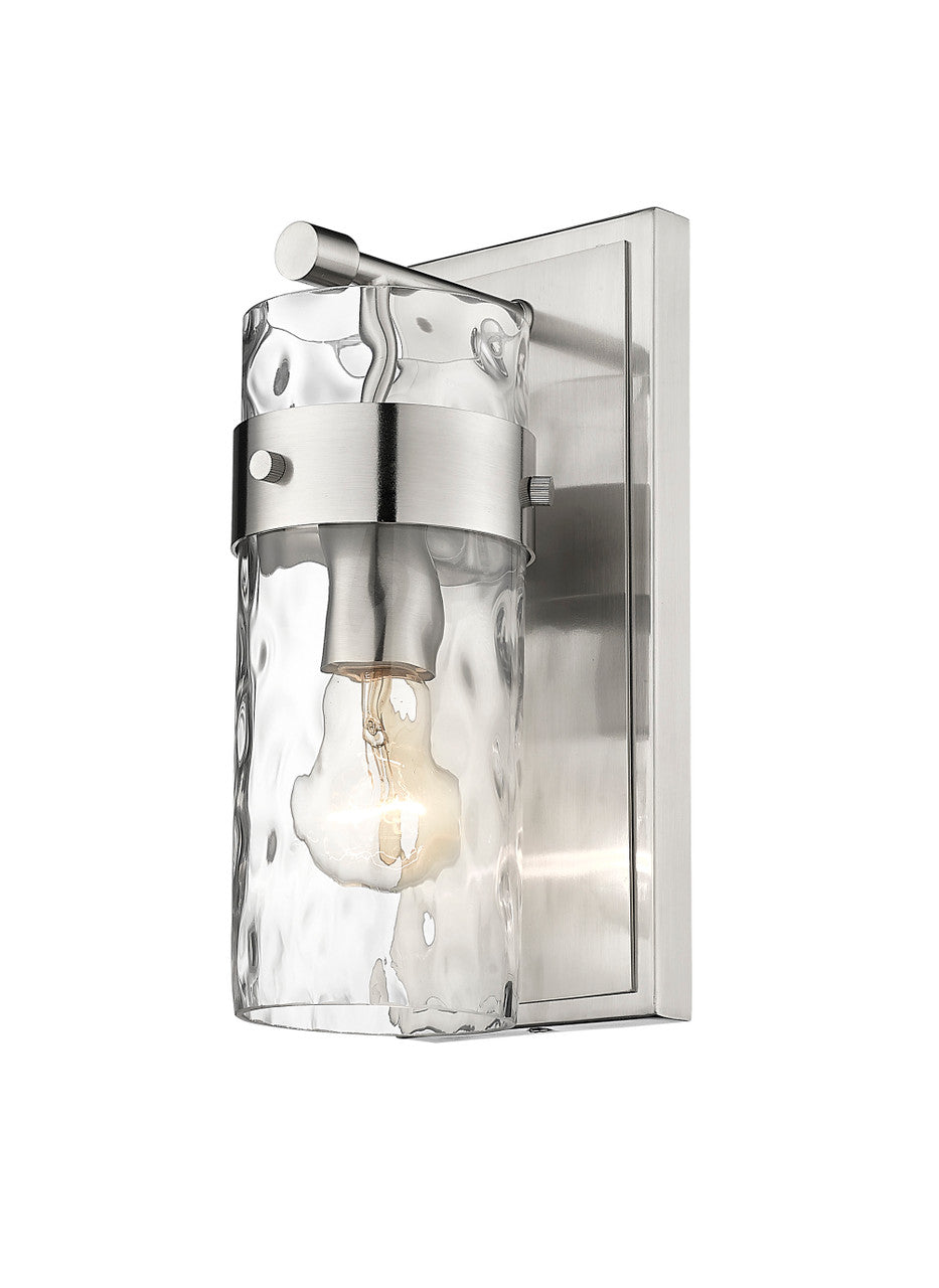 Z-Lite Fontaine 1 Light Wall Sconce in Brushed Nickel 3035-1V-BN