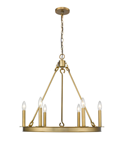 Z-Lite Barclay 6 Light Chandelier in Olde Brass 482R-6OBR