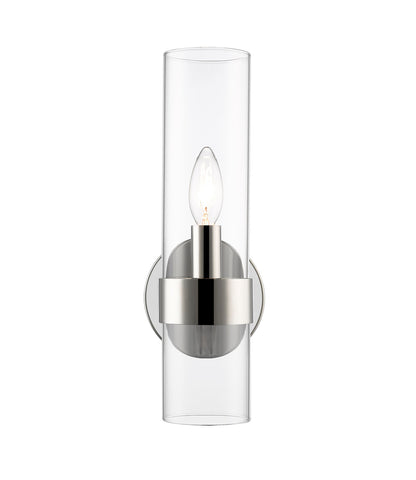 Z-Lite Datus 1 Light Wall Sconce in Polished Nickel 4008-1S-PN