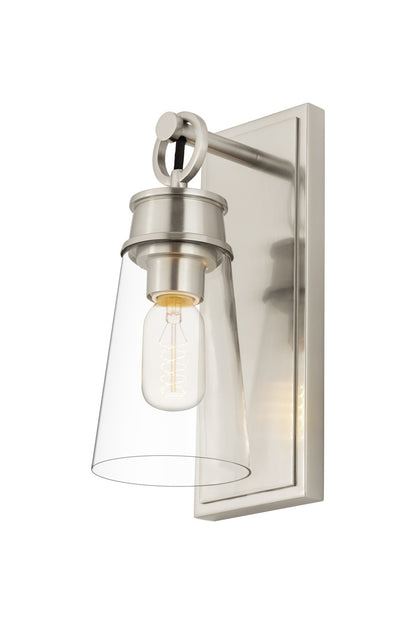 Z-Lite Wentworth 1 Light Wall Sconce in Brushed Nickel 2300-1SS-BN