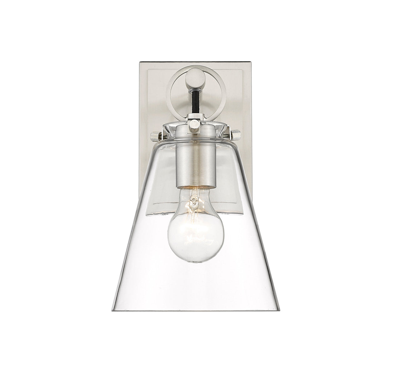 Z-Lite Harper 1 Light Wall Sconce in Brushed Nickel 483-1S-BN