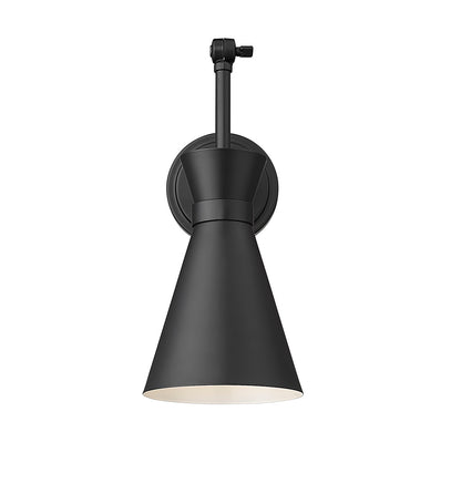 Z-Lite Soriano 1 Light Wall Sconce in Matte Black 351S-MB