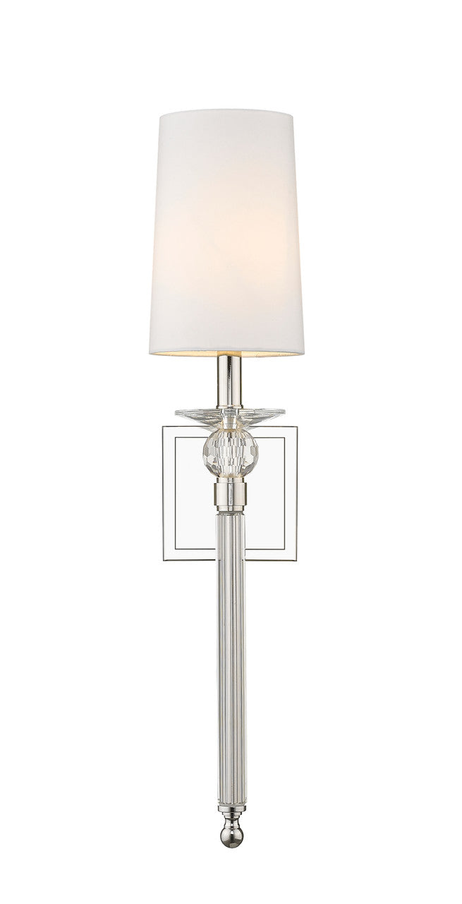 Z-Lite Ava 1 Light Wall Sconce in Polished Nickel 804-1S-PN