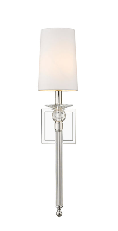 Z-Lite Ava 1 Light Wall Sconce in Polished Nickel 804-1S-PN