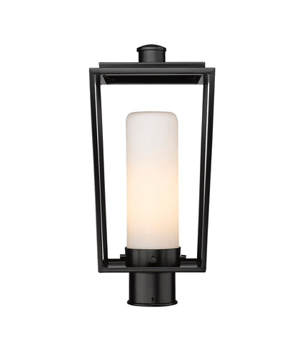 Z-Lite Sheridan 1 Light Outdoor Post Mount Fixture in Black 595PHMR-BK