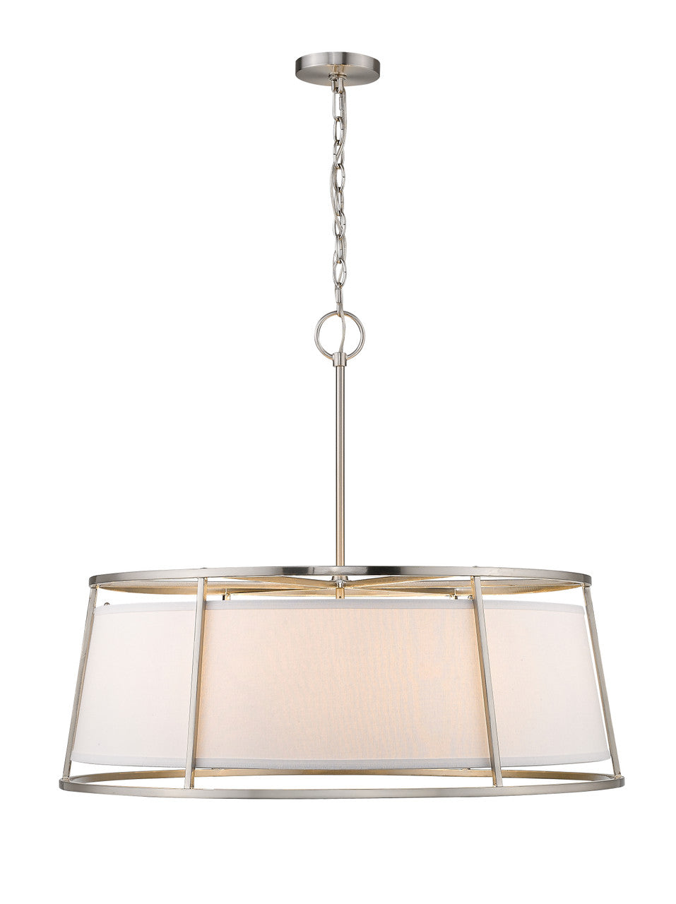 Z-Lite Lenyx Pendant 8 Light Chandelier in Brushed Nickel 1935-32BN