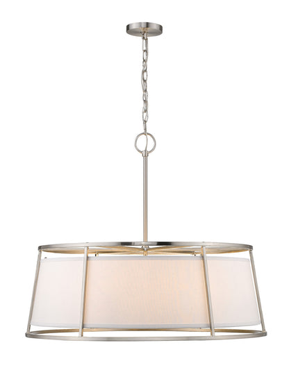 Z-Lite Lenyx Pendant 8 Light Chandelier in Brushed Nickel 1935-32BN