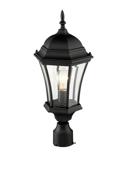 Z-Lite Wakefield 1 Light Outdoor Post Mount Fixture in Black 522PHM-BK