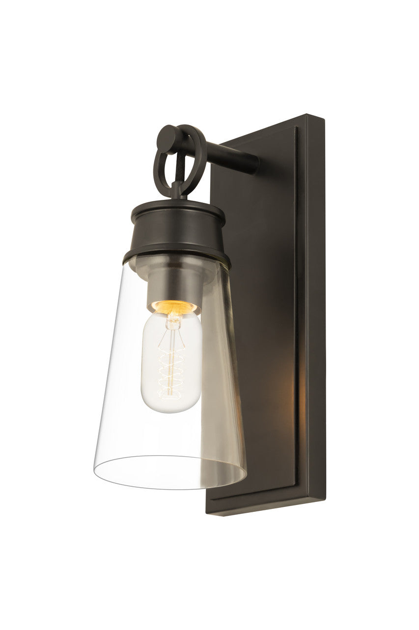 Z-Lite Wentworth 1 Light Wall Sconce in Matte Black 2300-1SS-MB