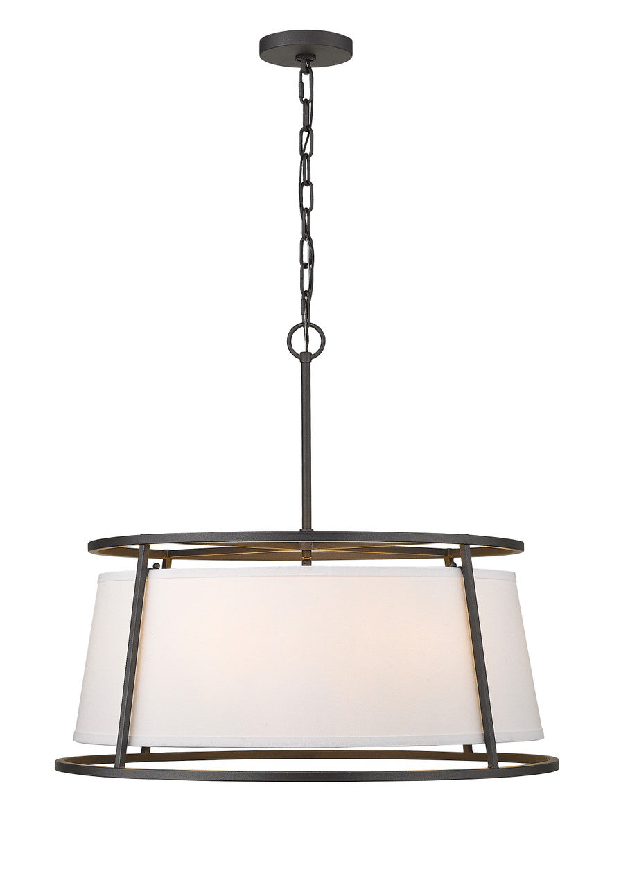 Z-Lite Lenyx Pendant 6 Light Chandelier in Iron Ore 1935-26IO