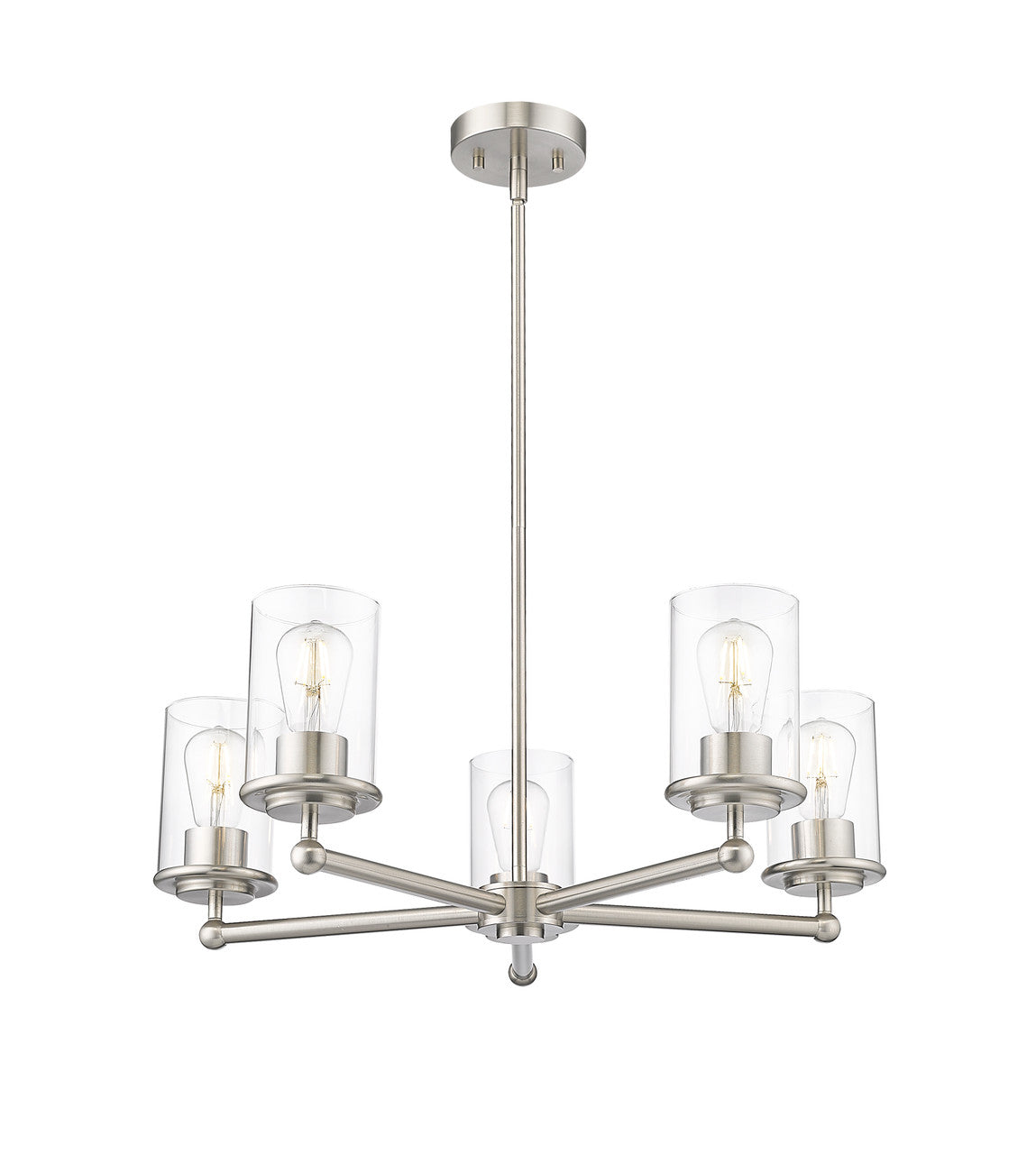 Z-Lite Thayer 5 Light Chandelier in Brushed Nickel 742-5BN