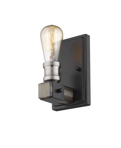 Z-Lite Kirkland 1 Light Wall Sconce in Ashen Barnboard 472-1S-ABB