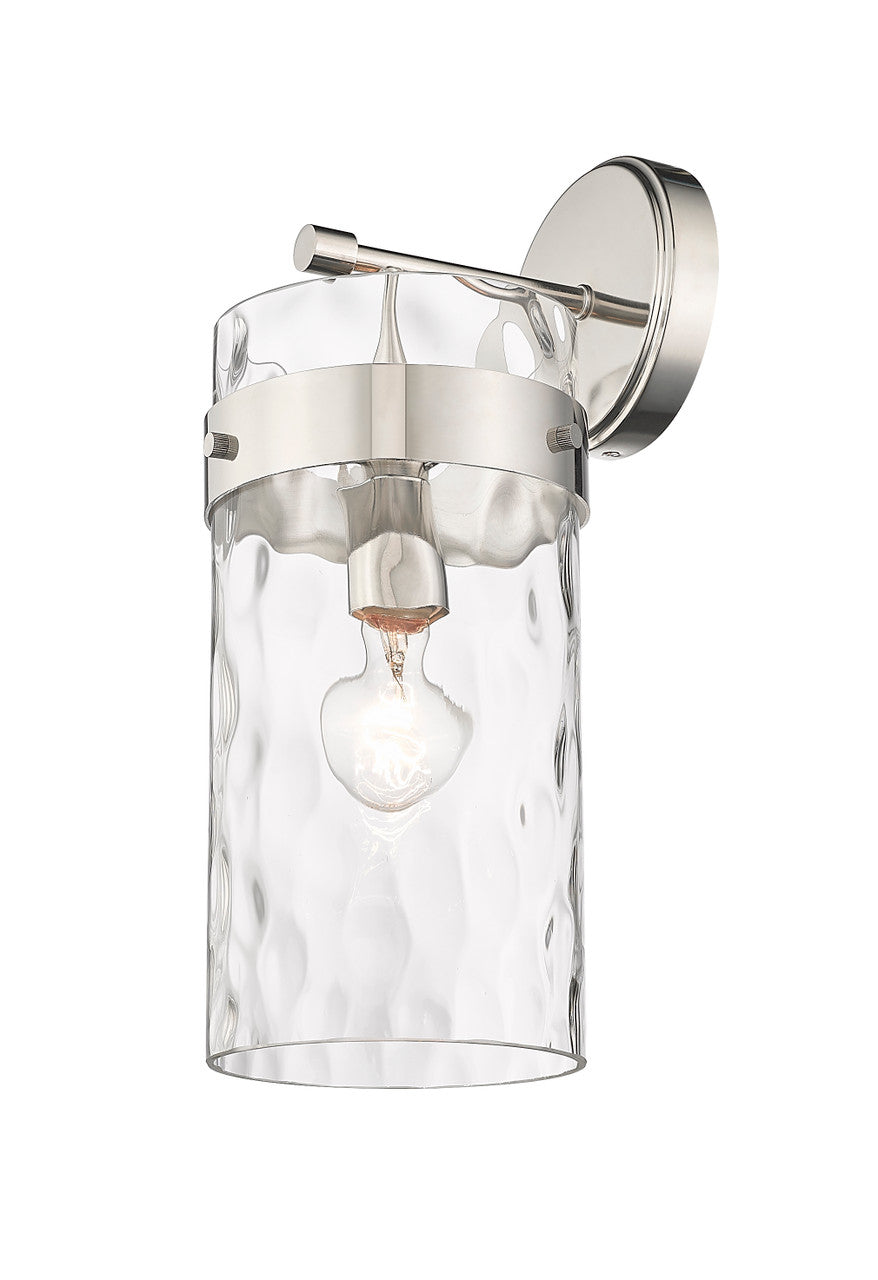 Z-Lite Fontaine 1 Light Wall Sconce in Polished Nickel 3035-1SL-PN