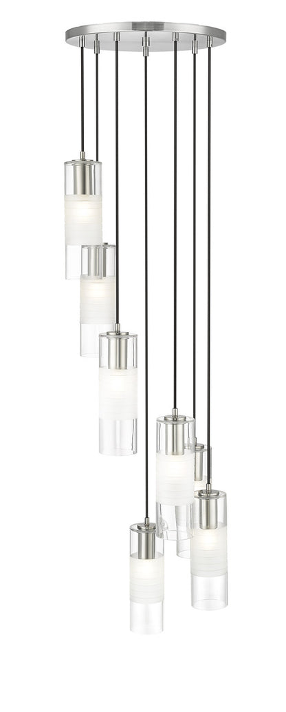 Z-Lite Alton 7 Light Chandelier in Brushed Nickel 824P-7R-BN