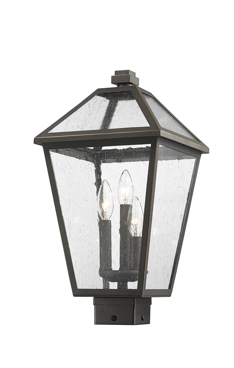 Z-Lite Talbot 3 Light Outdoor Post Mount Fixture in Oil Rubbed Bronze 579PHBS-ORB