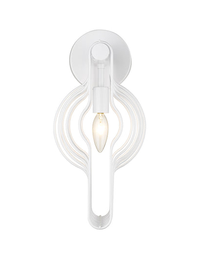 Z-Lite Contour 1 Light Wall Sconce in White 801-1S-WH