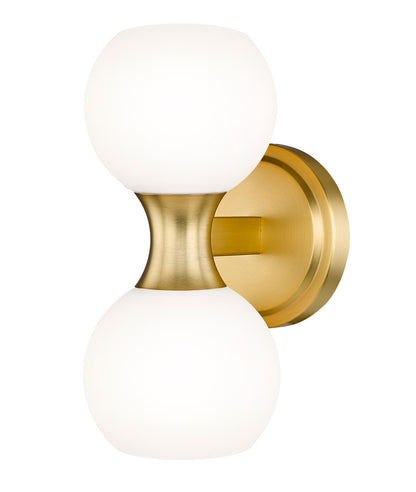 Z-Lite Artemis 2 Light Wall Sconce in Modern Gold 494-2S-MGLD