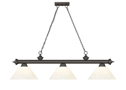 Z-Lite Cordon 3 Light Billiard in Bronze 2306-3BRZ-PWH