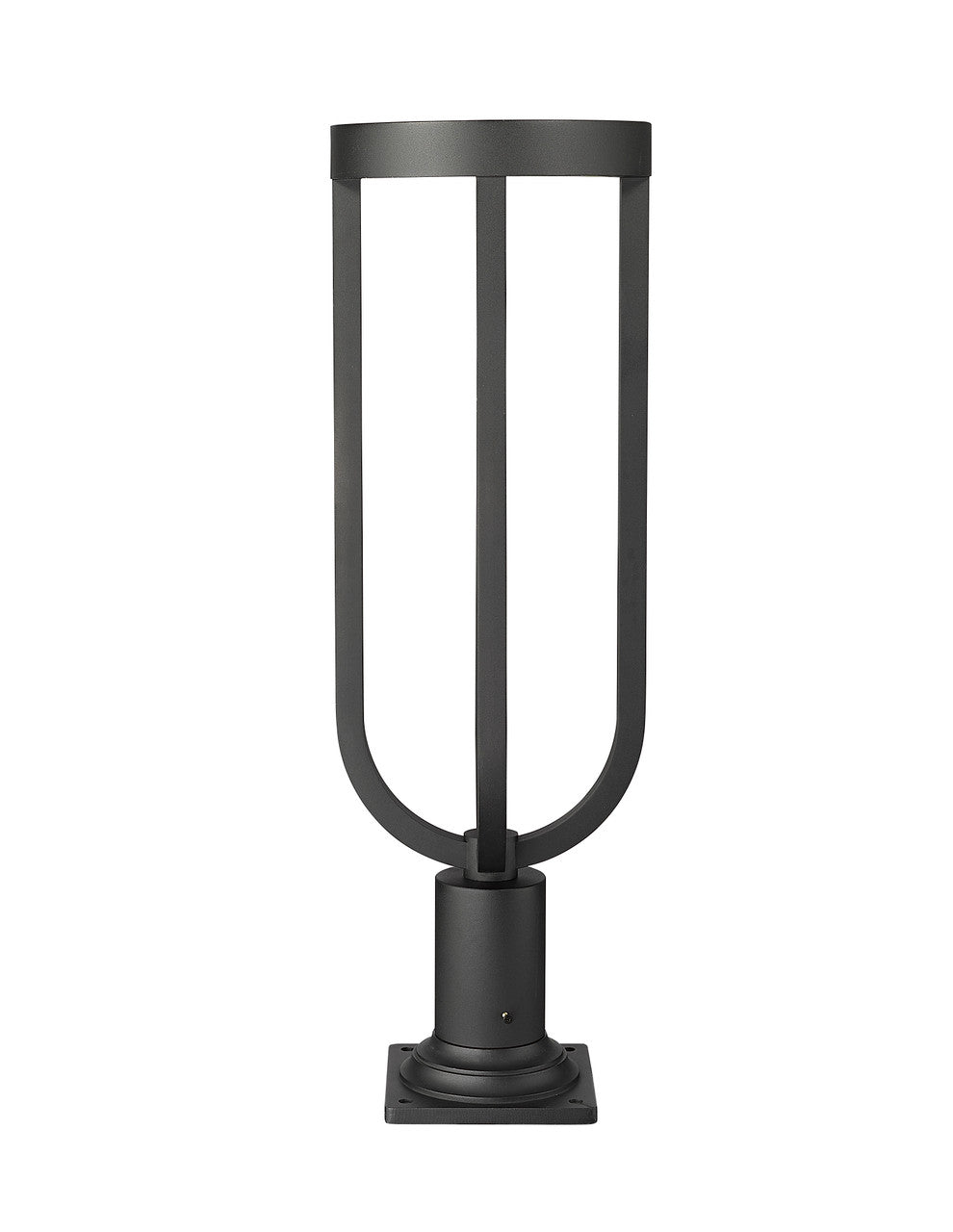 Z-Lite Leland 1 Light Outdoor Pier Mounted Fixture in Sand Black 5005PHB-533PM-BK-LED