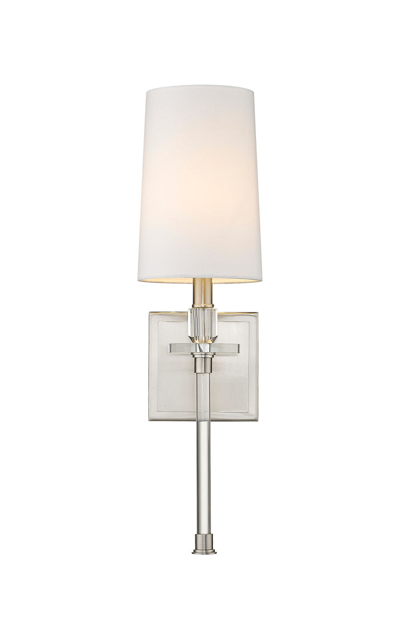 Z-Lite Sophia 1 Light Wall Sconce in Brushed Nickel 803-1S-BN