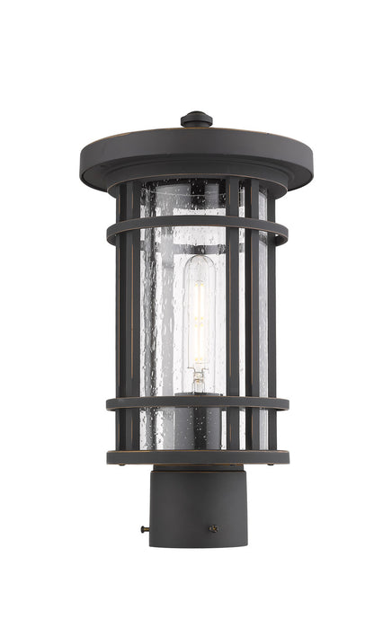 Z-Lite Jordan 1 Light Outdoor Post Mount Fixture in Oil Rubbed Bronze 570PHM-ORB