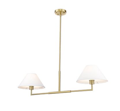 Z-Lite Leila 2 Light Chandelier in Luxe Gold 744-42L-LG