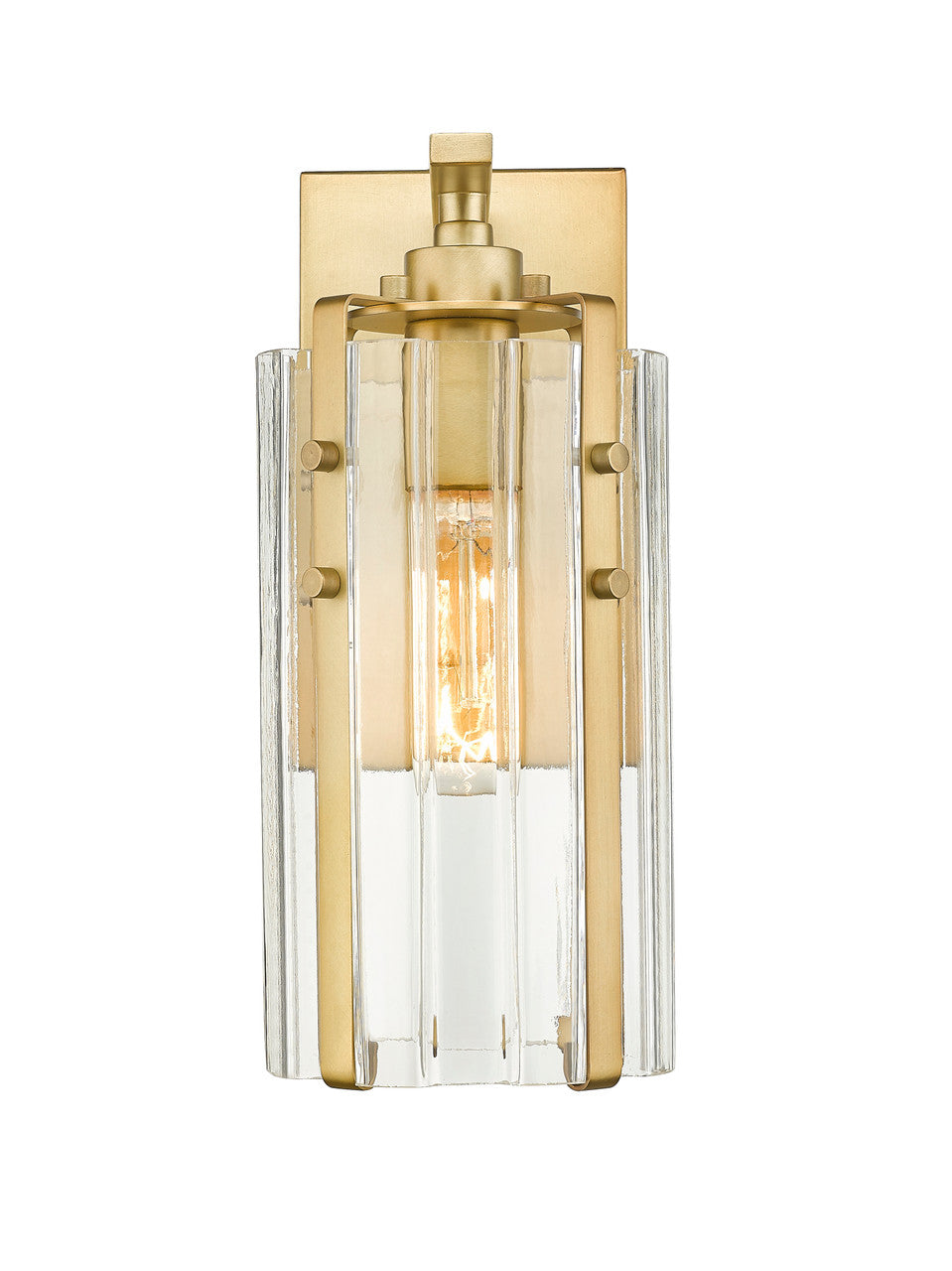 Z-Lite Alverton 1 Light Wall Sconce in Rubbed Brass 3036-1S-RB