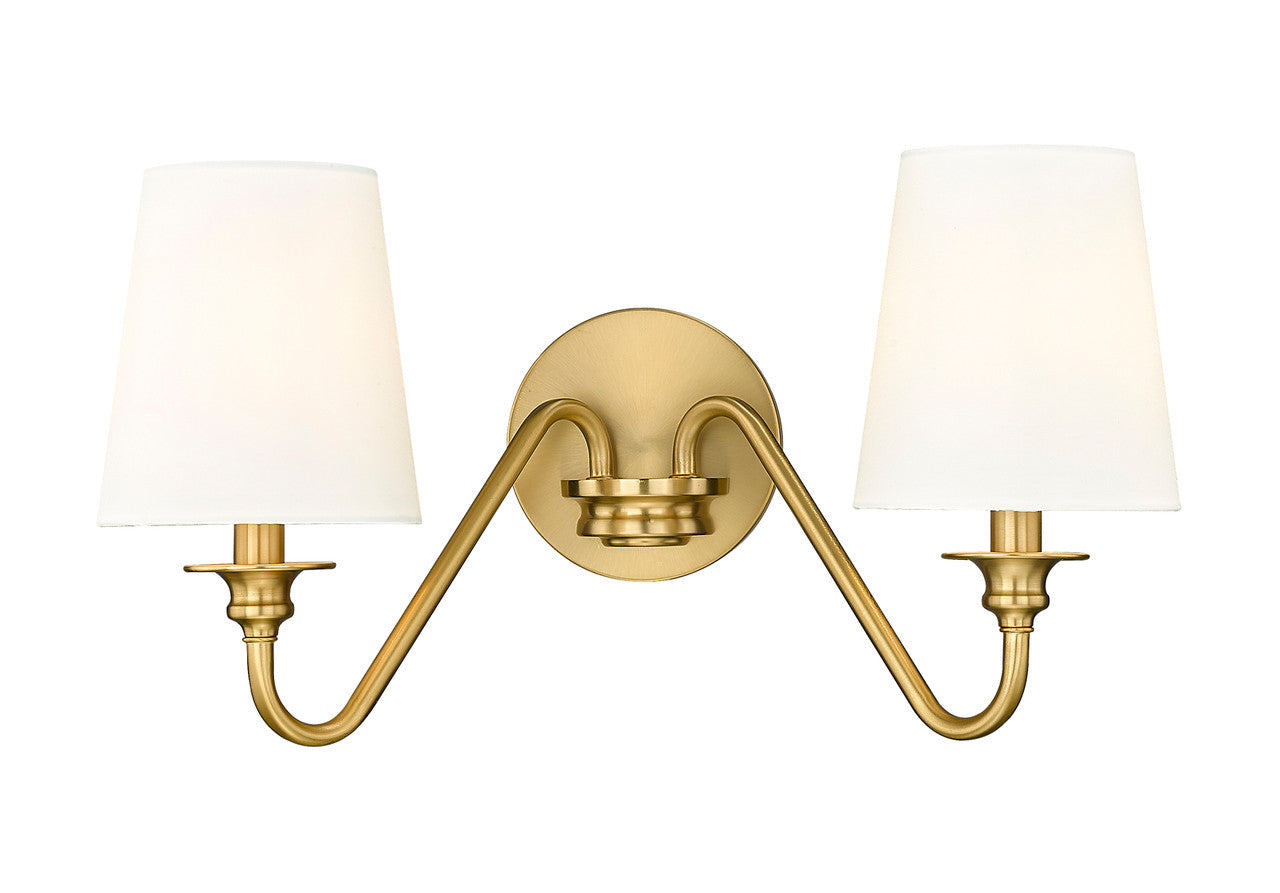 Z-Lite Gianna 2 Light Wall Sconce in Modern Gold 7509-2S-MGLD