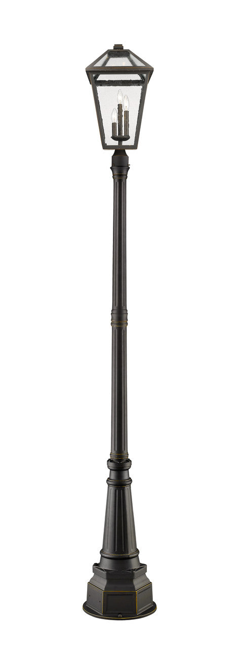 Z-Lite Talbot 3 Light Outdoor Post Mounted Fixture in Oil Rubbed Bronze 579PHXLR-564P-ORB