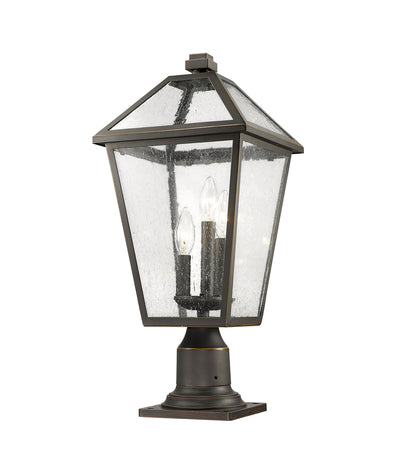 Z-Lite Talbot 3 Light Outdoor Pier Mounted Fixture in Oil Rubbed Bronze 579PHBR-533PM-ORB