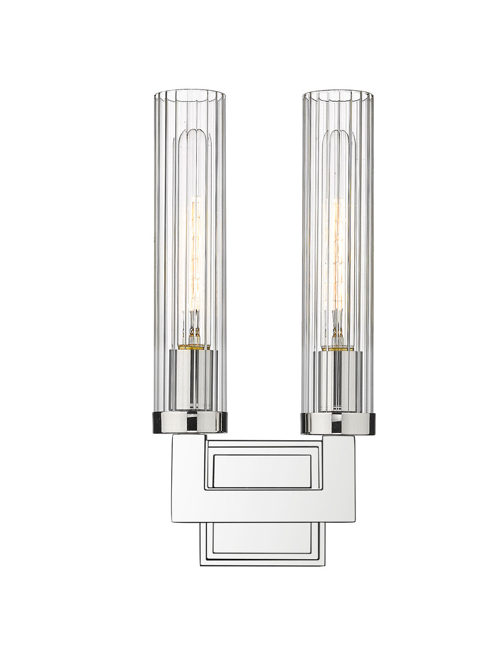 Z-Lite Beau 2 Light Wall Sconce in Polished Nickel 3031-2S-PN