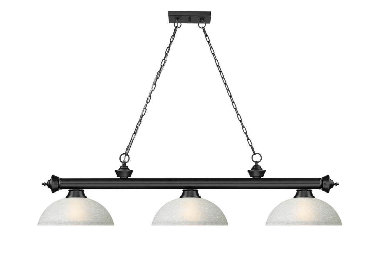 Z-Lite Cordon 3 Light Billiard in Matte Black 2306-3MB-DWL14