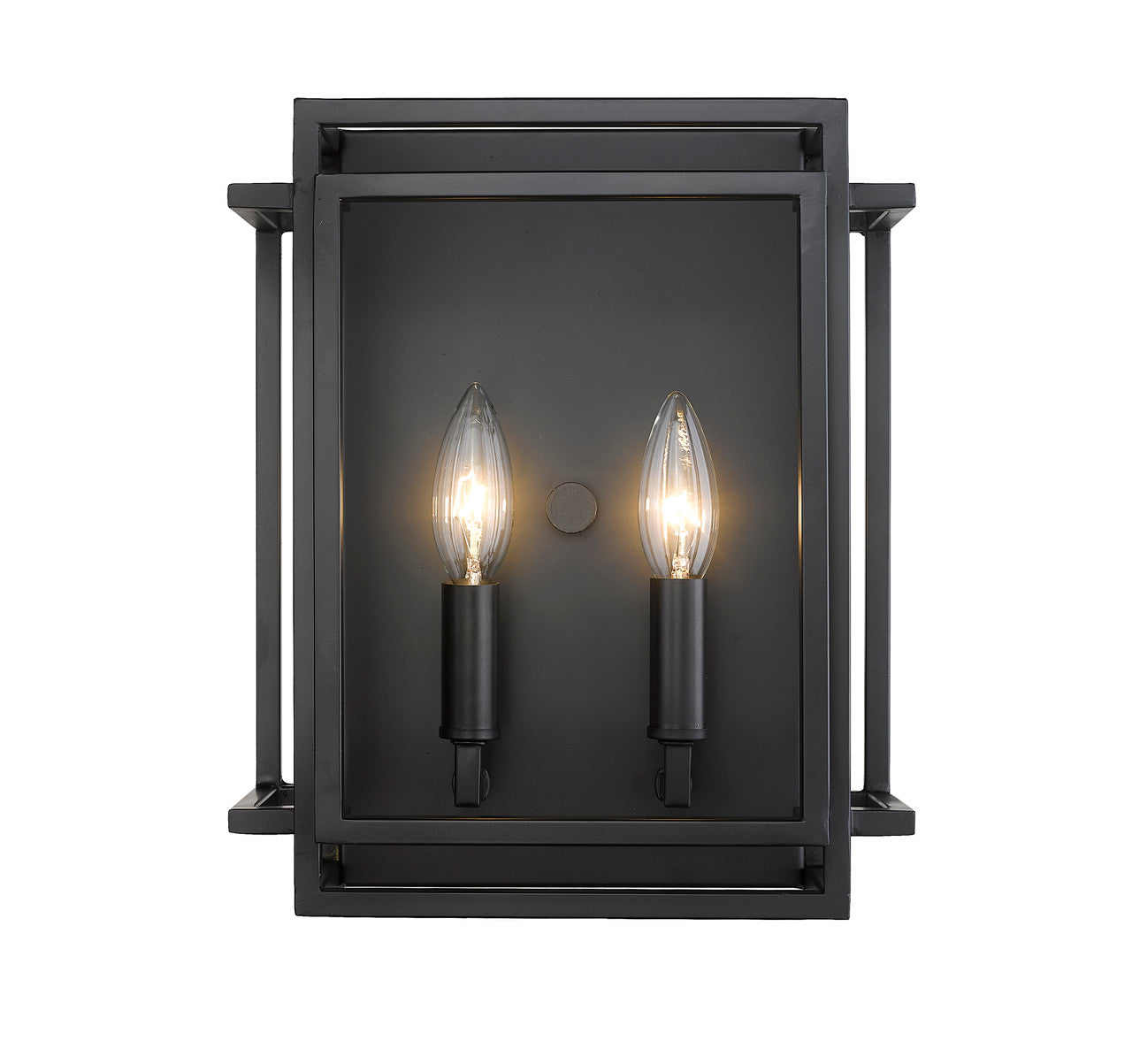 Z-Lite Titania 2 Light Wall Sconce in Matte Black 454-2S-MB