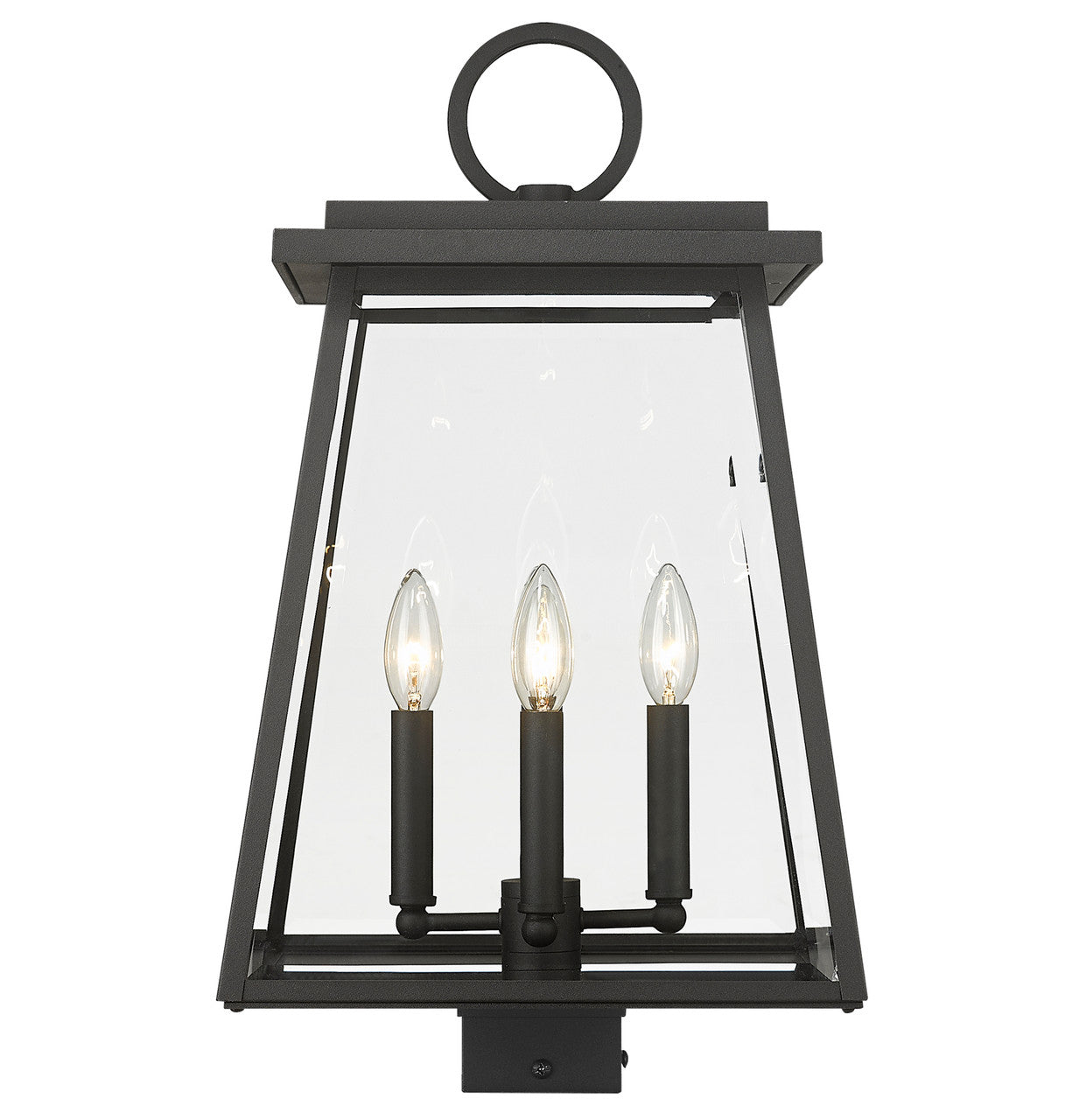 Z-Lite Broughton 4 Light Outdoor Post Mount Fixture in Black 521PHBS-BK