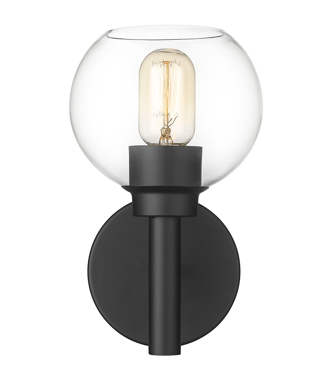 Z-Lite Sutton 1 Light Wall Sconce in Matte Black 7502-1S-MB