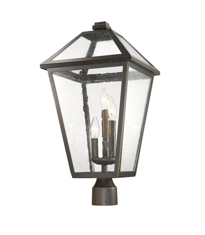 Z-Lite Talbot 3 Light Outdoor Post Mount Fixture in Oil Rubbed Bronze 579PHXLR-ORB