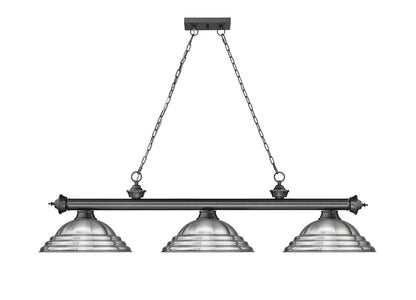 Z-Lite Cordon 3 Light Billiard in Bronze Plate 2306-3BP-SBN