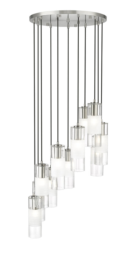 Z-Lite Alton 11 Light Chandelier in Brushed Nickel 824P-11R-BN