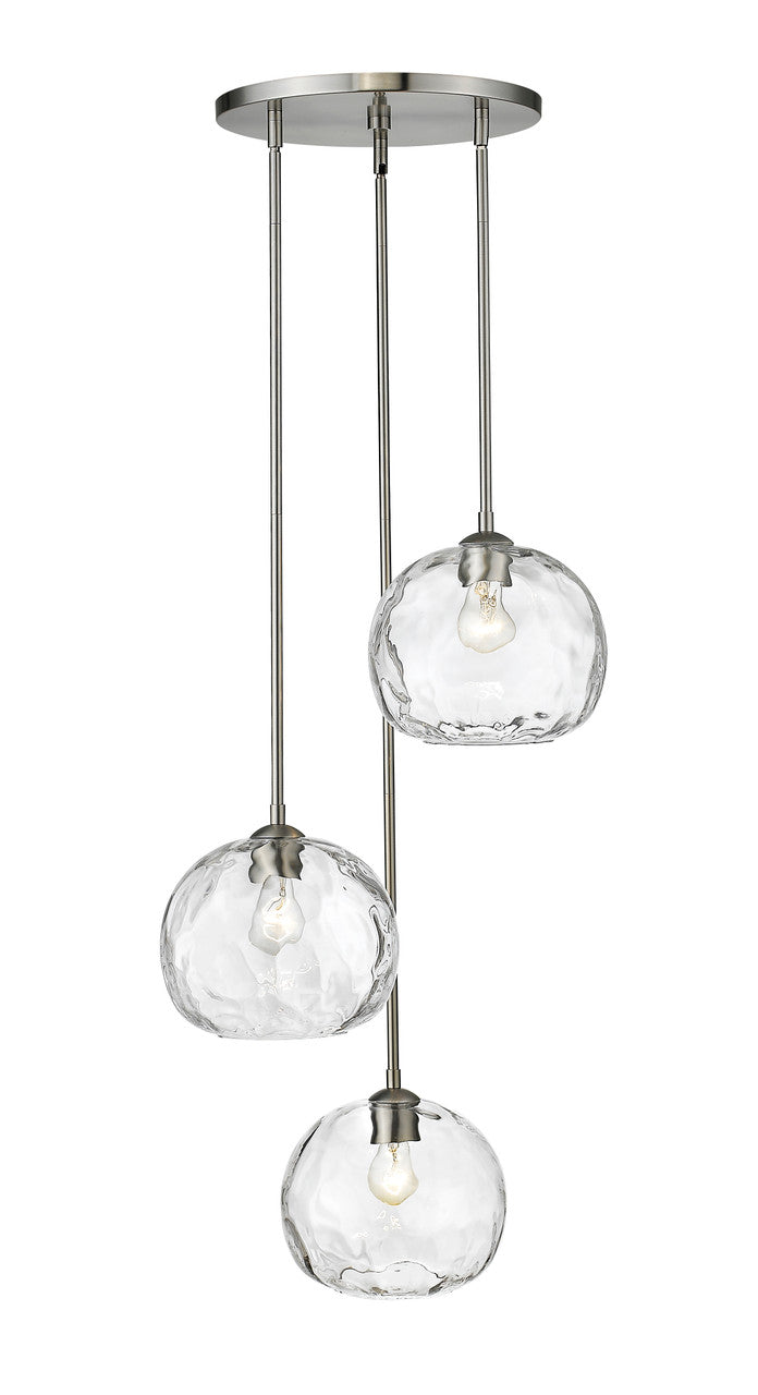 Z-Lite Chloe 3 Light Chandelier in Brushed Nickel 490P10-3R-BN