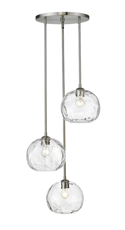 Z-Lite Chloe 3 Light Chandelier in Brushed Nickel 490P10-3R-BN