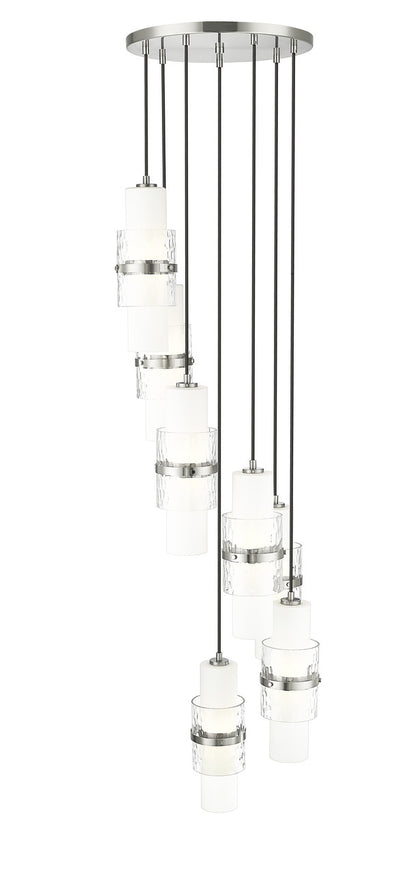 Z-Lite Cayden 7 Light Chandelier in Brushed Nickel 1946P-7R-BN