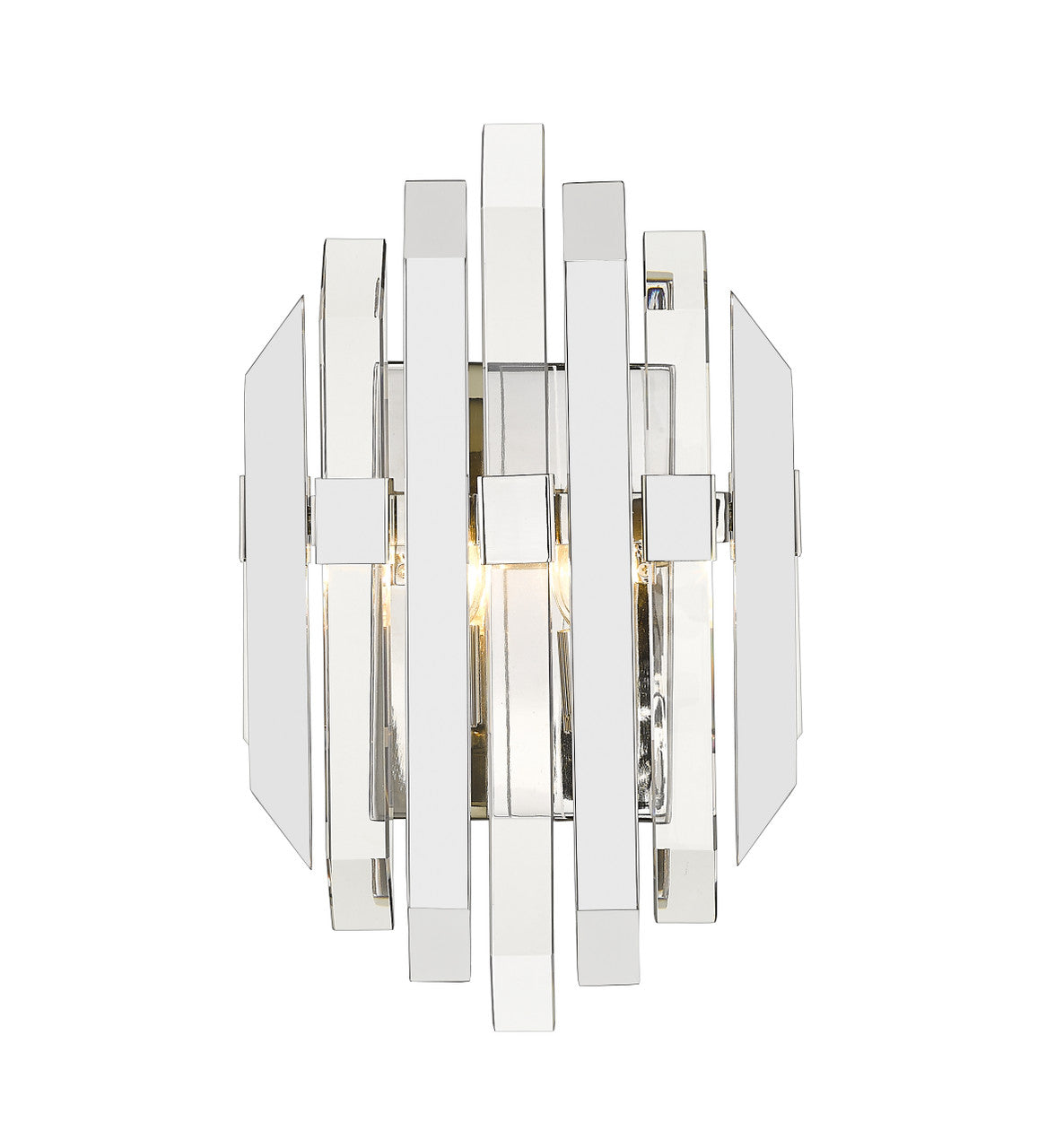 Z-Lite Bova 2 Light Wall Sconce in Polished Nickel 4006S-PN