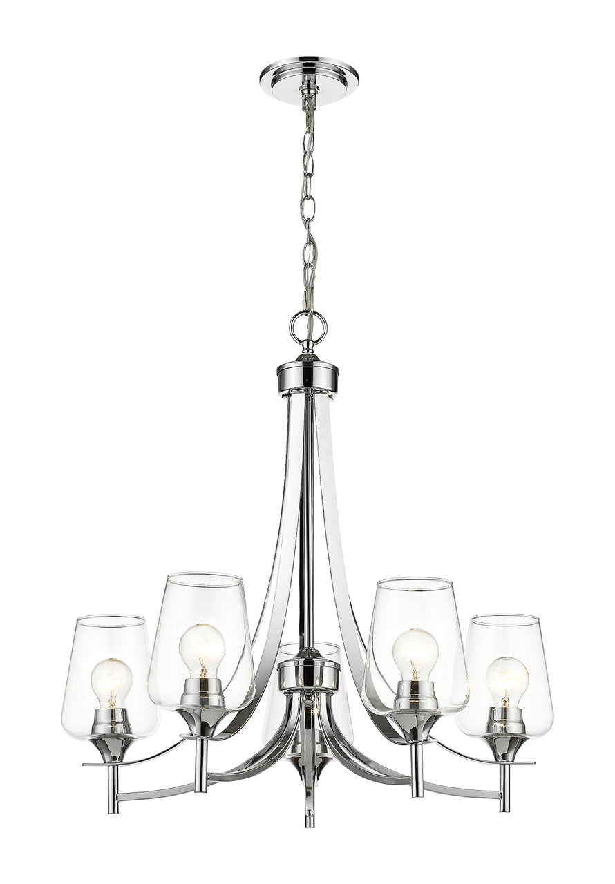 Z-Lite Joliet 5 Light Chandelier in Chrome 473-5CH