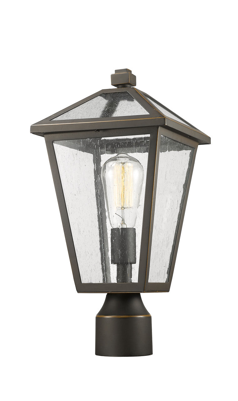 Z-Lite Talbot 1 Light Outdoor Post Mount Fixture in Oil Rubbed Bronze 579PHMR-ORB