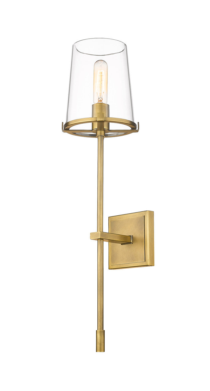 Z-Lite Callista 1 Light Wall Sconce in Rubbed Brass 3032-1S-RB