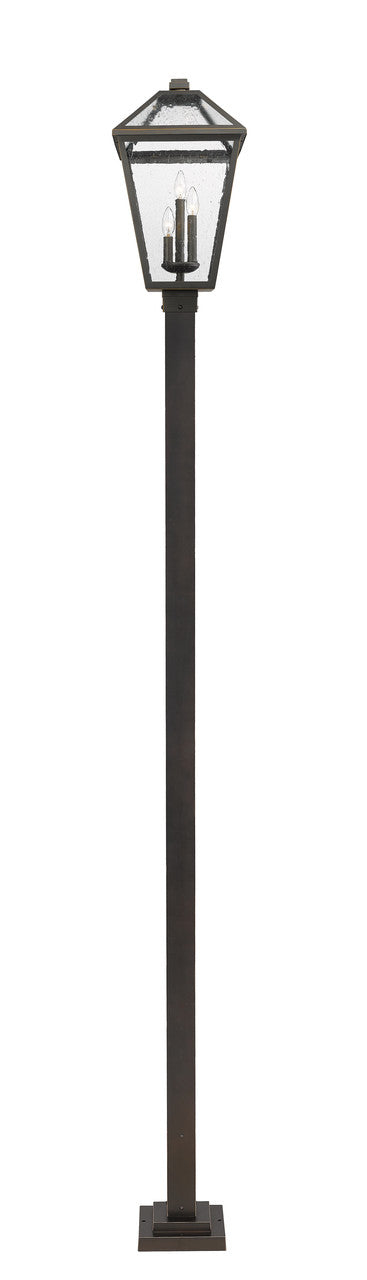 Z-Lite Talbot 3 Light Outdoor Post Mounted Fixture in Oil Rubbed Bronze 579PHXLS-536P-ORB