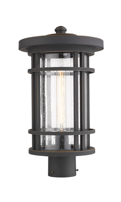 Z-Lite Jordan 1 Light Outdoor Post Mount Fixture in Oil Rubbed Bronze 570PHB-ORB