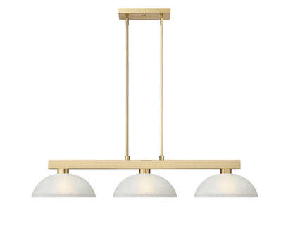 Z-Lite Cobalt 3 Light Billiard in Modern Gold 152MGLD-DWL14