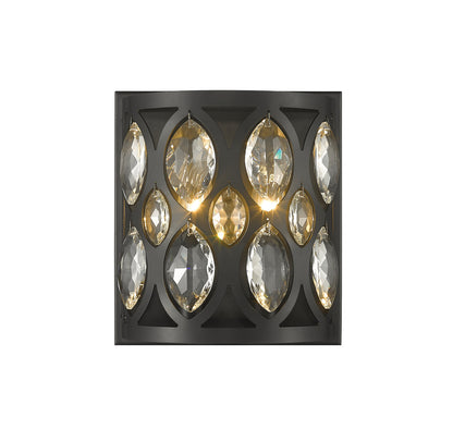 Z-Lite Dealey 2 Light Wall Sconce in Matte Black 6010-2S-MB