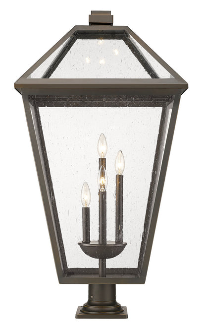 Z-Lite Talbot 4 Light Outdoor Pier Mounted Fixture in Oil Rubbed Bronze 579PHXLXR-533PM-ORB